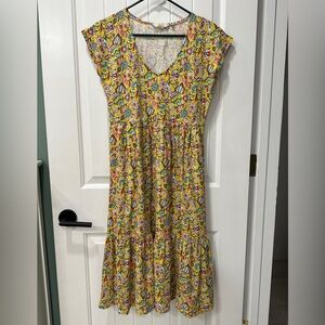 Boden Yellow Floral V-Neck Blouse